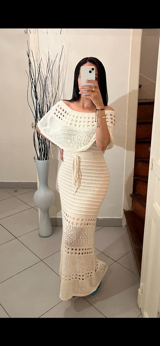 Robe en maille blanche